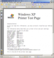 Пробная страница, распечатанная на "принтере" PDFCreator